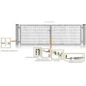 FA-Bausysteme Doppelflügeltor Verzinkt 5000 x 1400 mm