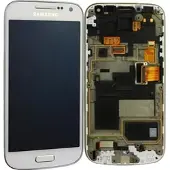 Samsung Komplett LCD+ Frontcover inkl. Displayrahmen für Galaxy S4 Mini GT-i9195i, weiß