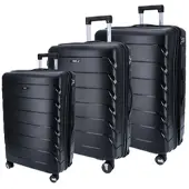 DYX 4 Rollen Trolley 3er Set S/M/L Washington schwarz