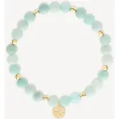 Tamaris Armband "Schmuck Geschenk Edelstahl Armkette", gelbgoldfarben, blau, blau, Armbänder, Damen, 18cm, Edelstahl, Armband, mit verschiedenen Farbsteinen oder Glasperlen