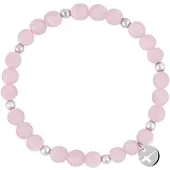 Tamaris Armband "Schmuck Geschenk Edelstahl Armkette", silberfarben, rosa, rosa, Armbänder, Damen, 18cm, Edelstahl, Armband, mit verschiedenen Farbsteinen oder Glasperlen