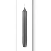 Kopschitz Kerzen Leuchterkerzen, Tafelkerzen, Haushaltskerzen Grau, 250 x Ø 25 mm, 12 Stück