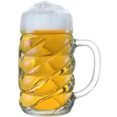 Stölzle 6x Oberglas Diamond Bierkrug 1 l, Maßkrug, geeicht