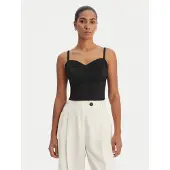 GUESS Top W6RH03 WJ472 Schwarz Slim Fit 38