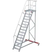 Euroline 513 Wartungsbühne 60° 600mm Stufenbreite 15 Stufen Alu gerieft