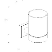 Bravat Quaruna Glashalter 753210 chrom, zum Kleben oder Schrauben