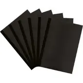 LMG Thermobindemappen A4, 8mm, 80 Blatt, Leder-Karton, schwarz, 50 Stück