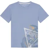 GUESS T-Shirt L6RI14 K8HM4 Himmelblau Regular Fit