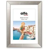 Alfo. Nina 20x20 cm silber m. Ppt 13x13 cm, Holzrahmen