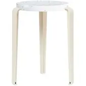 TIPTOE - LOU Hocker Venezia, recycled plastic / cream white