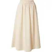 ONLY Maxirock "ONLTIZANA LONG SKIRT WVN NOOS", Damen, Gr. M (38), beige (silber lining), Web, Obermaterial: 100% Baumwolle, unifarben, lang, Röcke Maxirock, Topseller