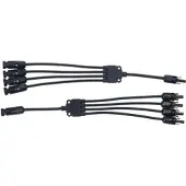 Revolt 2er-Set Y-Stecker-Adapter mit Kabel für Solarkabel, MC4-kompatibel