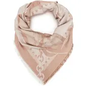 Liu Jo Damen Schals Logo - Scarf - Beige - Größe ONESIZE