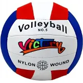 Lean Toys Weißer Volleyballball, Größe 5, bunt