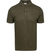 KnowledgeCotton Apparel Poloshirt Herren Regular Linen Forrest Night-M
