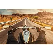 Papermoon Fototapete "Motorrad fahren", bunt, B:4,5m L:2,8m, Vlies, Tapeten, Fototapete