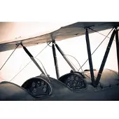 Papermoon Fototapete "Vintage Flugzeug", bunt, B:4m L:2,6m, Vlies, Tapeten, Fototapete