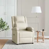 vidaXL Best Möbel Massagesessel Cremeweiß Kunstleder - Massagesessel Cloris Neu5088804 1parcel