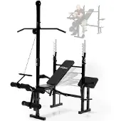 Physionics - Multifunktions-Halterungsbank - Trainingsbank - Kraftstation - Trainingsstation - Hanteln - Hantelset - Verstellbar