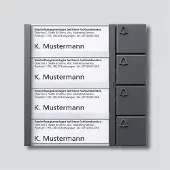 Siedle TM 612-4 DG Tasten-Modul Dunkelgrau-Glimmer