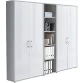 BMG Möbel Aktenschrank Office Edition Sw Set 10 Grau/Weiß