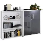 Mid.You Aktenschrank Office Edition Sw Set 1 niedrig Weiß/Anthrazit