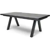 Outdoor Gartentisch MONDO ACARNA LBH 205x103x76 cm schwarz
