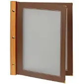 Securit MC-WRA4-BR, A4, Metall, Kunststoff, Holz, Braun, Matt, Kunststoff, Abgerundete Ecken