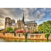 Papermoon Fototapete "Notre Dame de Paris", bunt, B:4,5m L:2,8m, Vlies, Tapeten, Fototapete