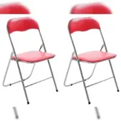 CLP 2er Set Klappstuhl Felix rot/silber