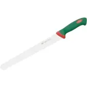 Sanelli Brotmesser, grüner Griff, Küchenmesser mit Wellenschliff, Klingenlänge: 23,5 cm