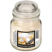 Papstar Duftkerzen im Glas, Sandalwood-Vanilla, Ø 63 mm · 85 mm, "Flavour", 6 Stück