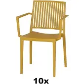 Siena Garden Lane Stapelsessel objektgeeignet 10x mustard