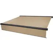 Mendler Elektrische Vollkassetten-Markise T124, 5x3m ausfahrbarer Volant Polyester Creme, anthrazit