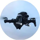 Roboterwerk SELFIE 300 Dual, für DJI FPV Drohnen Beleuchtungssystem, Transparent/Schwarz
