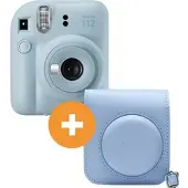 Fujifilm INSTAX mini 12 Travel Set Sofortbildkamera, Pastel Blue