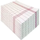 Tulpe Heimtextilien Rot Geschirrtücher, 10er Pack, 50x70cm, 100% Baumwolle