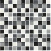 Premium Mosaic Glasmosaik grau 30x30 cm glanz MOS25MIX2
