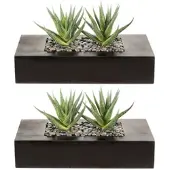 Creativ Green künstliche Pflanze Agave, 14cm, 2er Set
