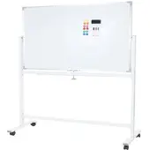 Mendler Whiteboard HWC-C85, Magnettafel Memoboard Pinnwand, mobil rollbar inkl. Zubehör ~ 180x100cm
