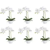 Creativ Green künstliche Pflanze Phalaenopsis, 33 cm, "Real Touch", 6er Set