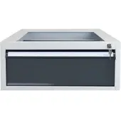 Proregal Einzelschublade für Werkbank Rhino| HxBxT 20x54x70cm | Traglast 40kg | Lichtgrau/Anthrazitgrau