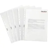 Falken 100 x Prospekthüllen Klarsichthüllen DIN A4 transparent glasklar