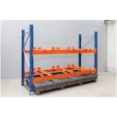 Regalwerk Fassauflage Horizontal mit Endanschlag für 200 Liter-Fass RAL 2004