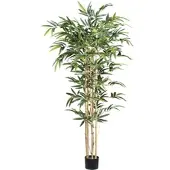 Creativ Green Kunstbaum "Bambus", grün, H:150cm, Kunstpflanzen, Kunstbaum, mit echten Bambusstäben