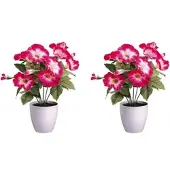 Creativ Green Kunstblume "Petunie", pink, H:28cm Ø:22cm, Polyester, Kunstpflanzen, Kunstblume