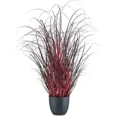 Creativ Green Kunstgras "Grasbusch", rot (dunkelrot), H:62cm Ø:15cm, Kunststoff, Kunstpflanzen, Kunstgras, mit Farbverlauf