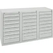 Stumpf Schubladenschrank Serie T-100/35-3, 21 Schubladen lichtgrau (18x100, 3x200mm)
