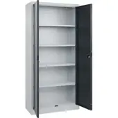 C+P Büro-Flügeltürenschrank Basis PLUS, 1950x930x400mm, 7035/7016