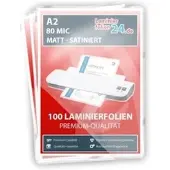 L24 Laminierfolien A2, 2 x 80 Mic, matt
